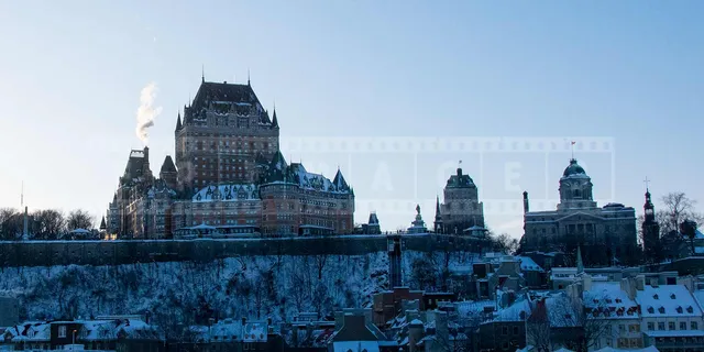 Chateau Frontenac seen from the Levis-Quebec ferry
