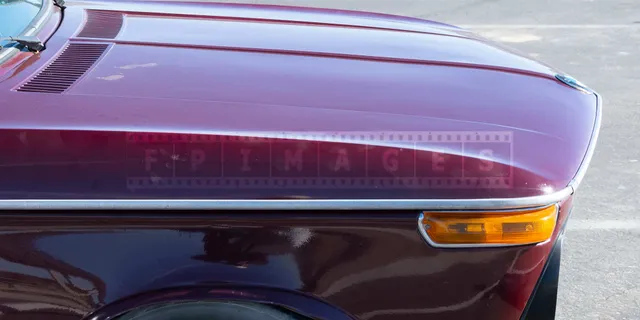 BMW 2002 burgundy colored hood
