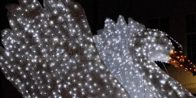 Romantic White Swan scuplture in Bruges