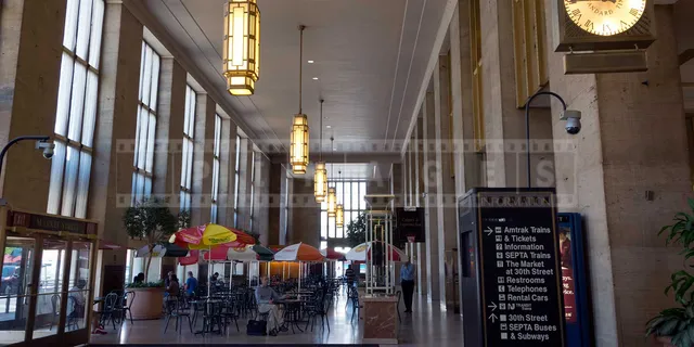 relaxing interiors of Philadelphia 30-th street station