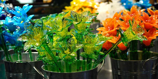 Glass flowers at Corning museum