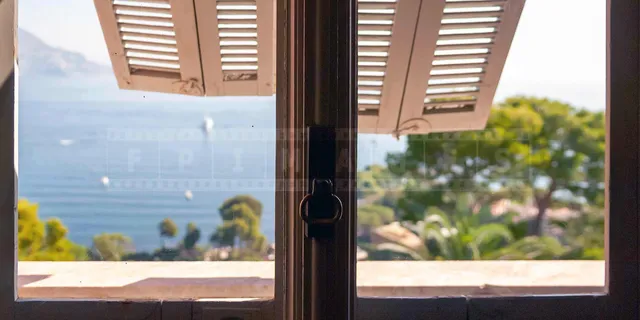 view of the sea from the second floor of the villa