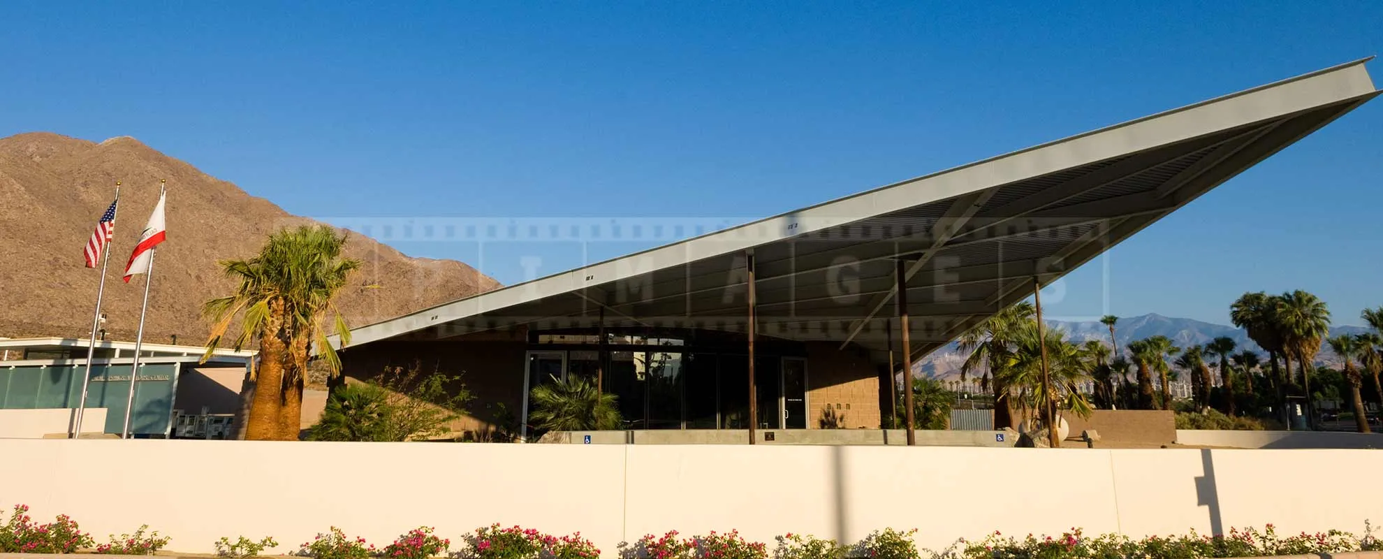 roof line of Palm Springs visitor centre by Albert Frey