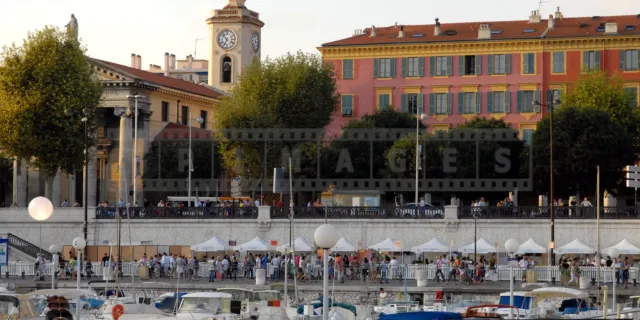 Local French food stalls at the Port Festival Nice, France