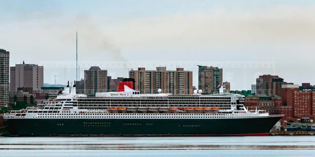 Cunard's Queen Mary 2 docked at pier 22 in Halifax, NS, Canada