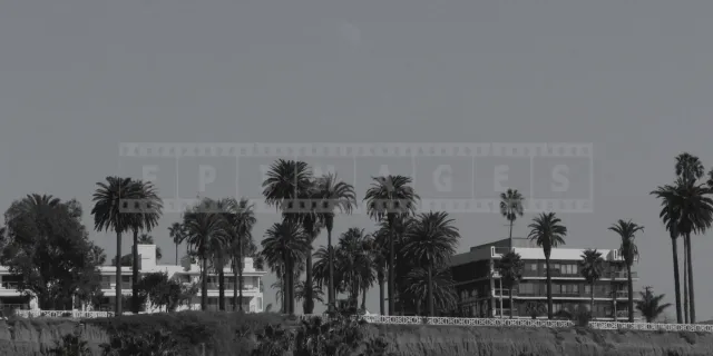 Pacific palisades park as seen from Santa Monica beach