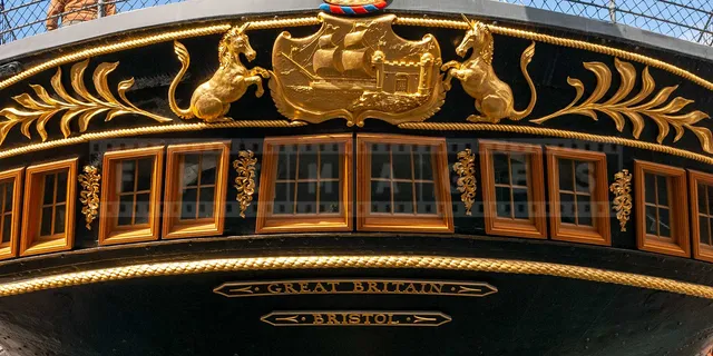 steamship Great Britain golden decorations