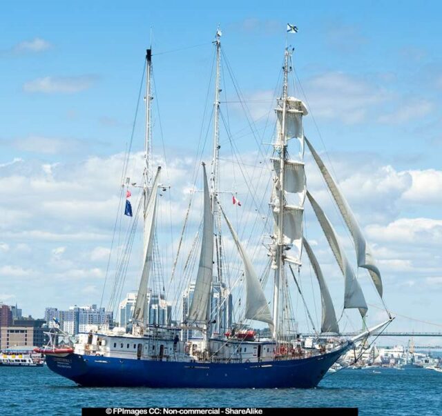 Yacht Concordia under full sail, free image