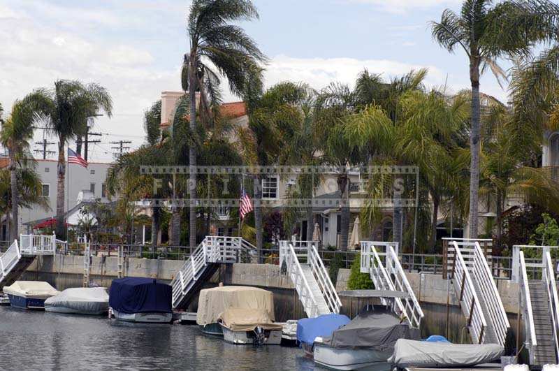 View from the bridge at Naples canal California
