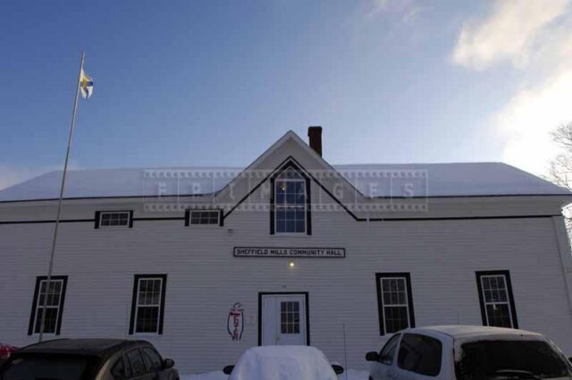 Front view of the communal building