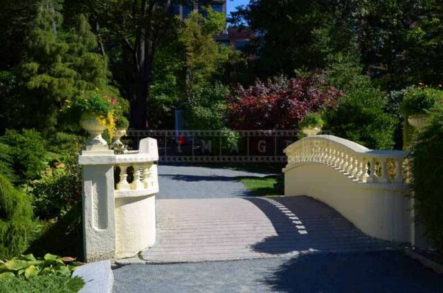 Yellow painted bridge
