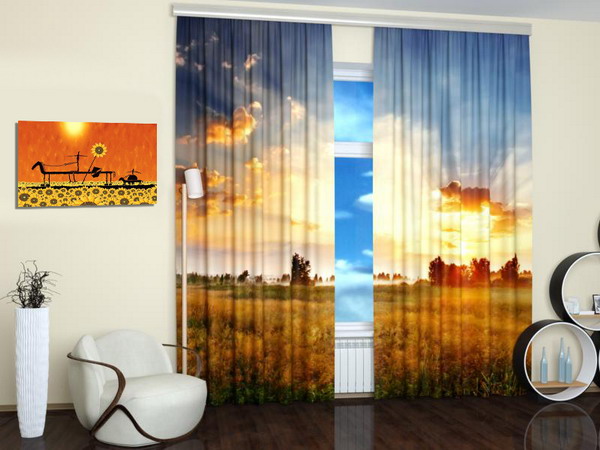 Beautiful landscapes digital prints on fabric