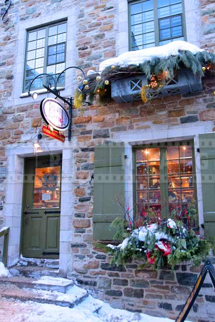 Storefront Christmas decorations