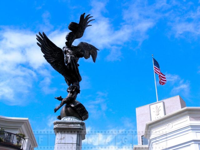 The Spirit of Los Angeles statue at the Grove