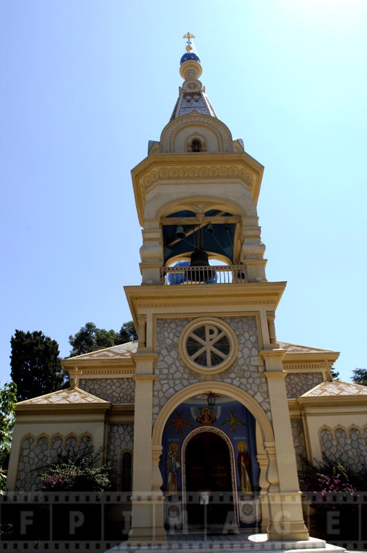 Exterior view of russian church in cannes