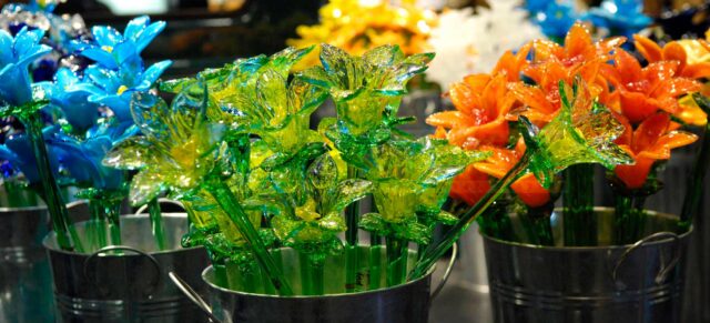 Glass flowers at Corning museum