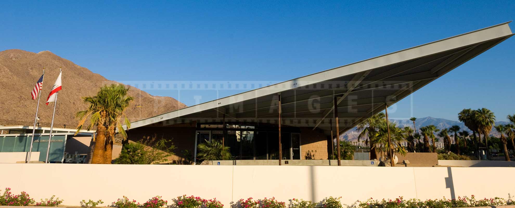 roof line of Palm Springs visitor centre by Albert Frey