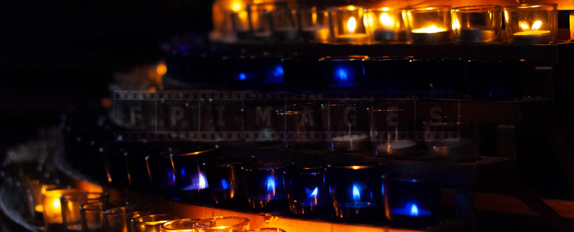 beautiful candles at Montreal Notre Dame