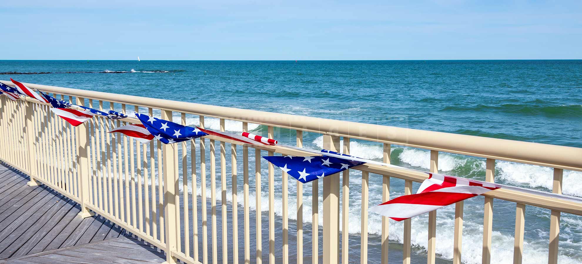 Beautiful view of the ocean from the Garden Pier in Atlantic City