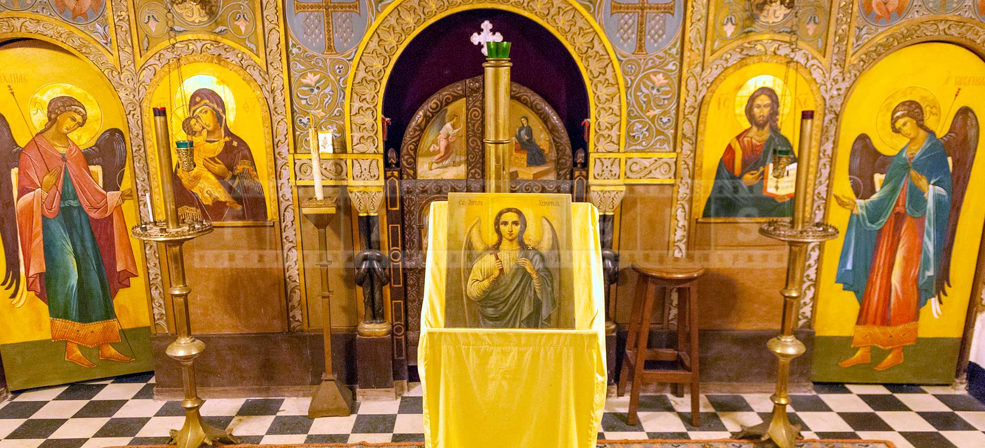altar of small prayer room in the basement