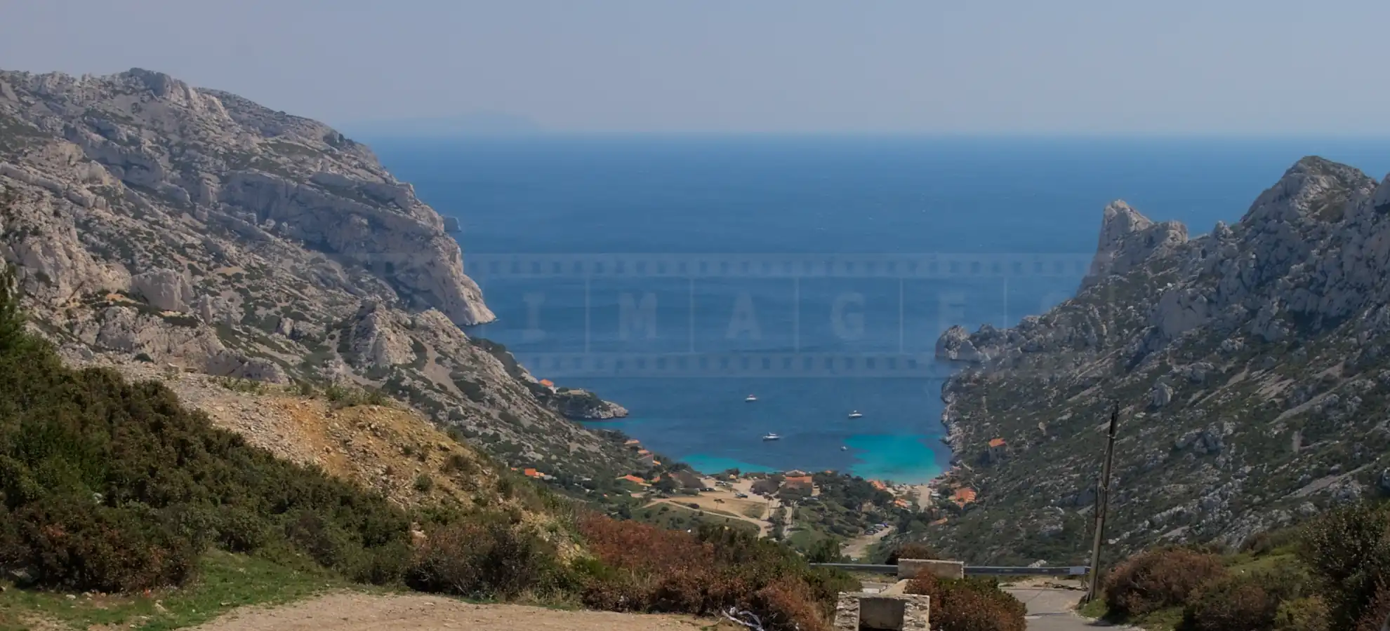 Nice blue sea near Marseille, France
