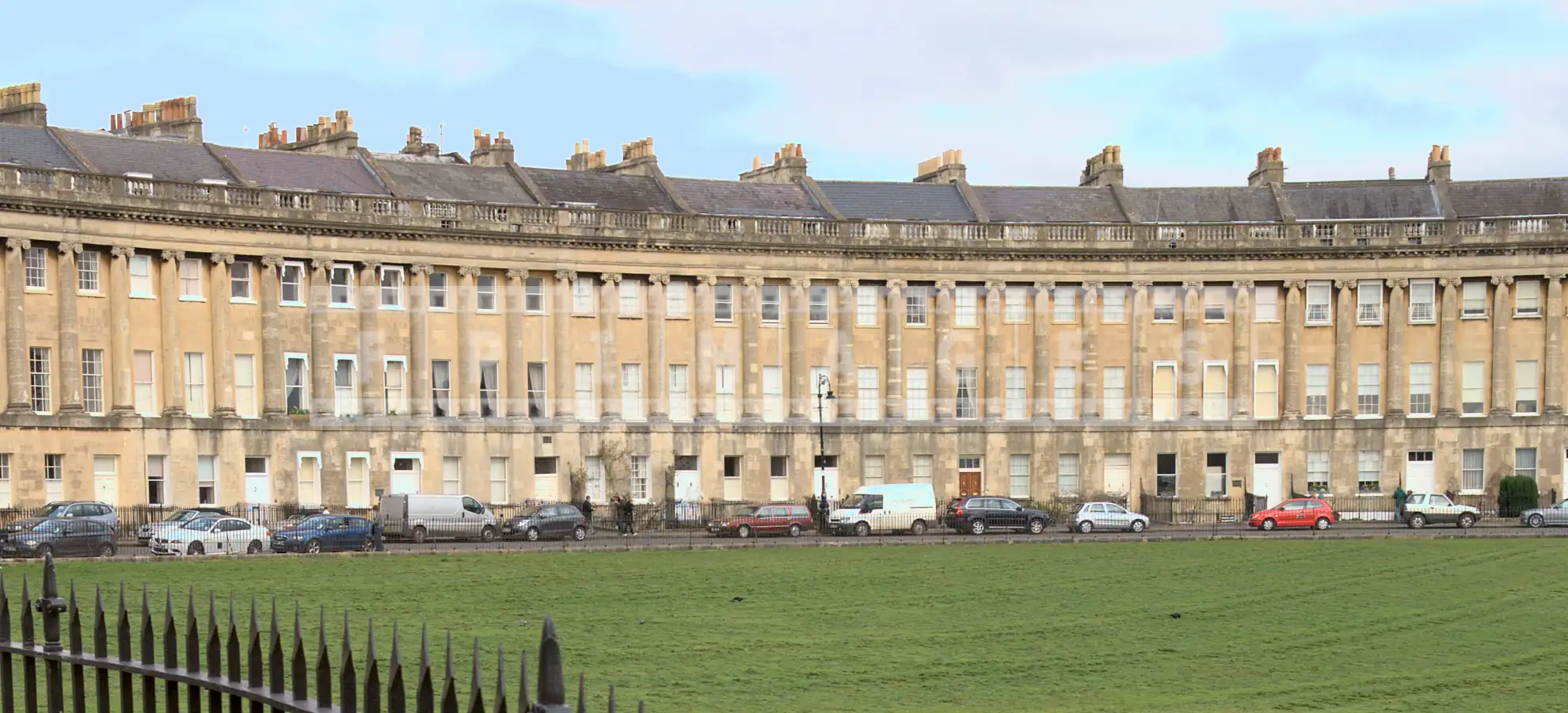 Royal Crescent building in Bath, UK