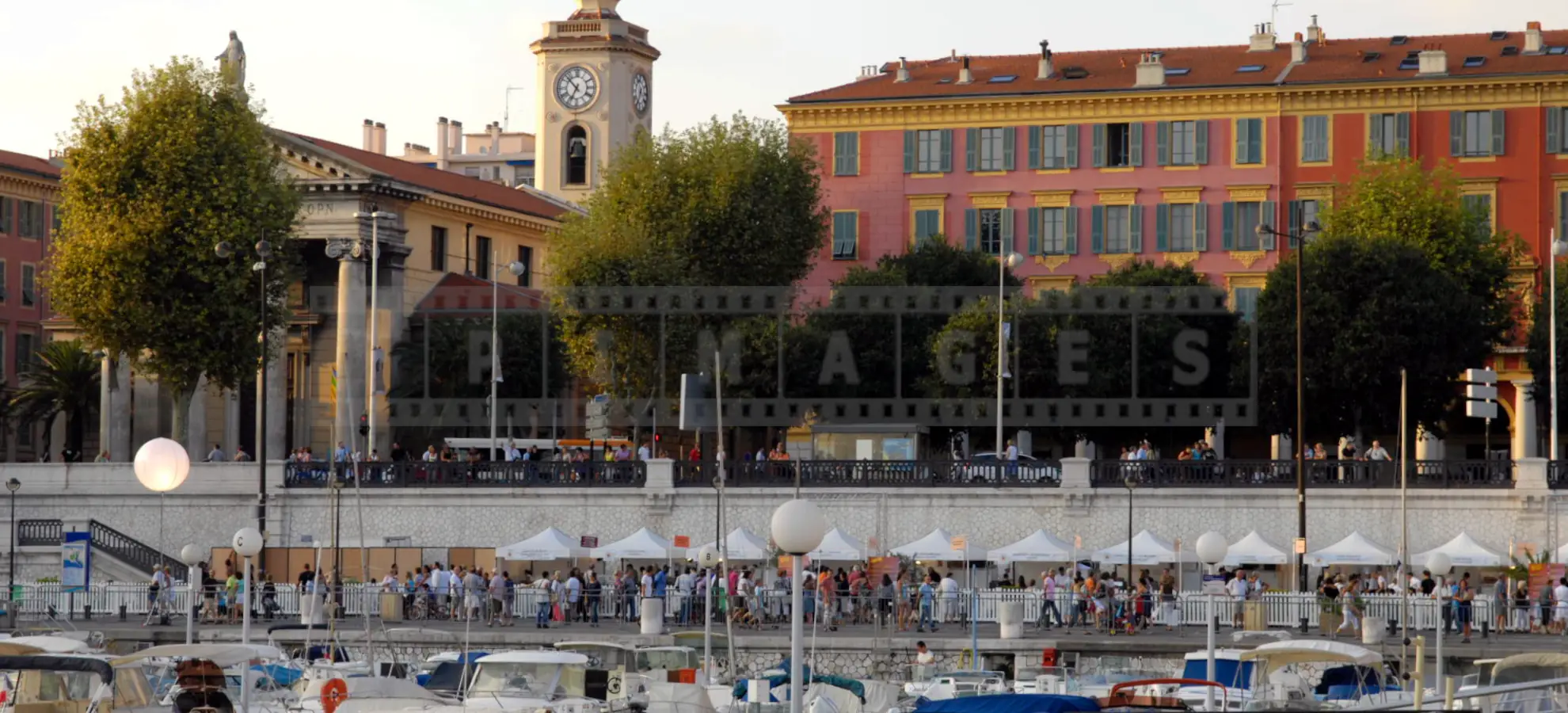 Local French food stalls at the Port Festival Nice, France
